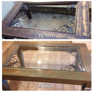 before after coffee table